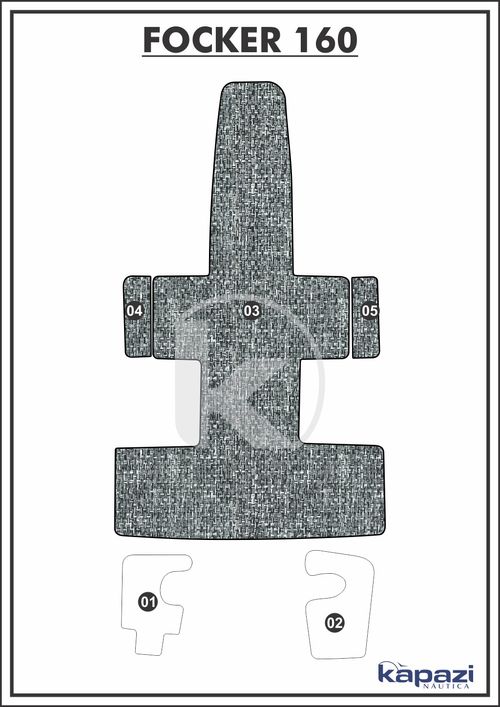 Tapete PVC Náutico Trançado para Focker 160 - Cockpit