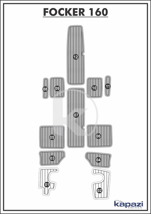 Tapete PVC Thermo Deck Comfort para Focker 160 - Cockpit