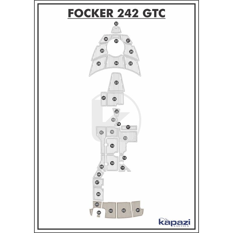 Tapete-PVC-Thermo-Deck-Classic-para-Focker-242-GTC---Plataforma-Areia-friso-Preto