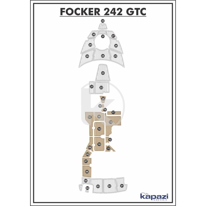 Tapete-EVA-Soft-Tech-para-Focker-242-GTC---Cockpit-Areia-friso-Preto
