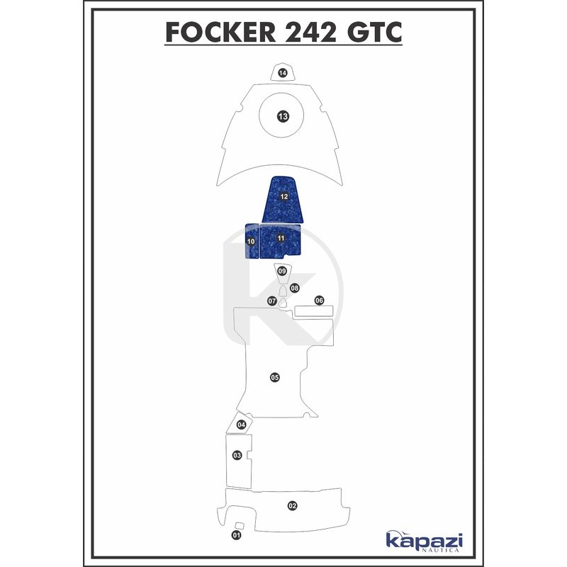 Tapete-Textil-Nauti-Clean-para-Focker-242-GTC---Cabine-Azul-Maritimo-com-Borda