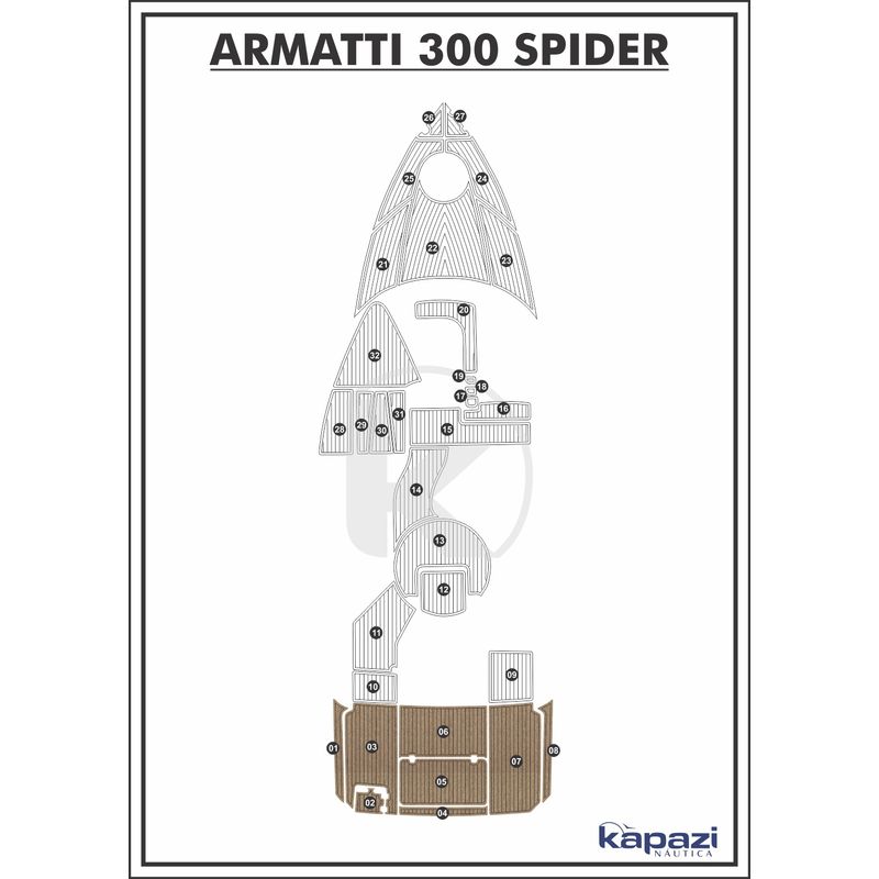 Tapete-PVC-Thermo-Deck-Beach-para-Armatti-300-Spider---Plataforma-Madeira-friso-Preto