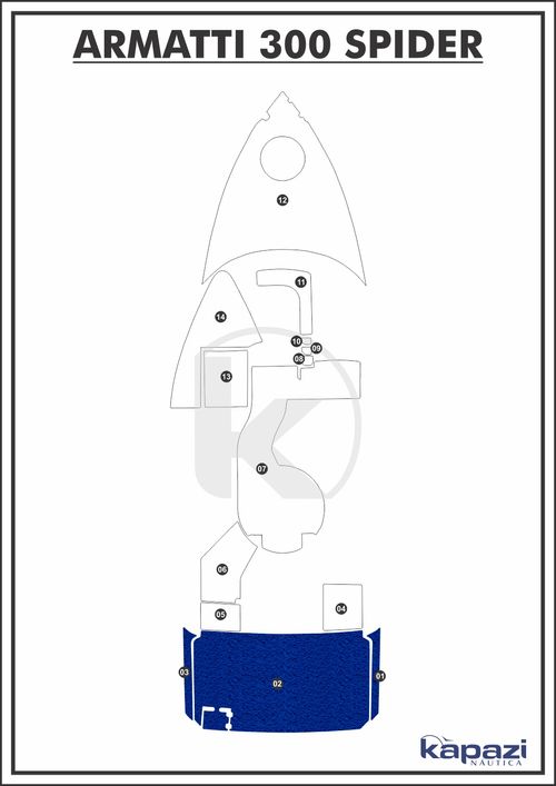 Tapete PVC Vinil Kap para Armatti 300 Spider - Plataforma