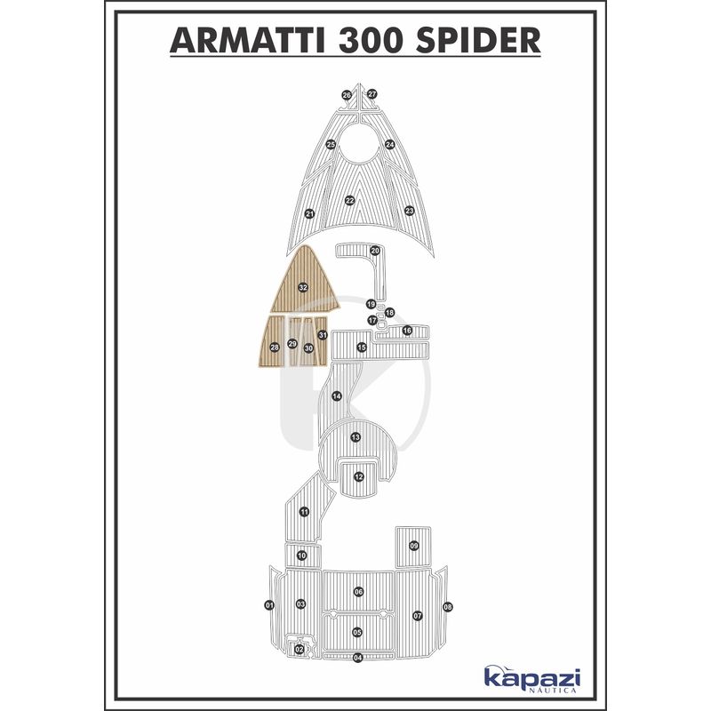 Tapete-EVA-Soft-Tech-para-Armatti-300-Spider---Cabine-Areia-friso-Preto