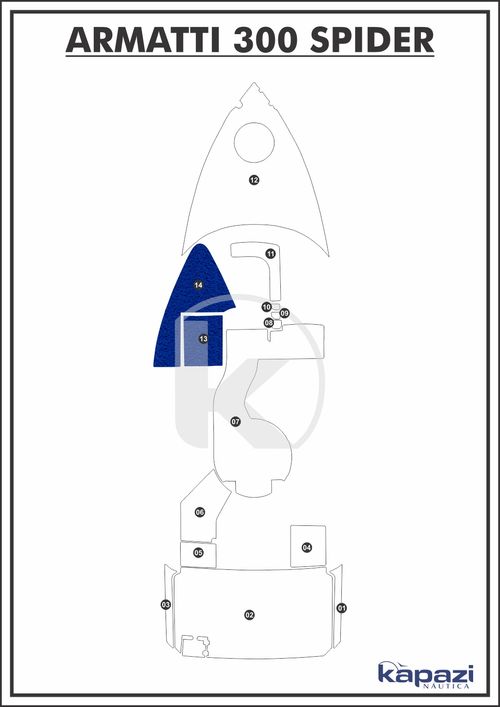 Tapete PVC Vinil Kap para Armatti 300 Spider - Cabine
