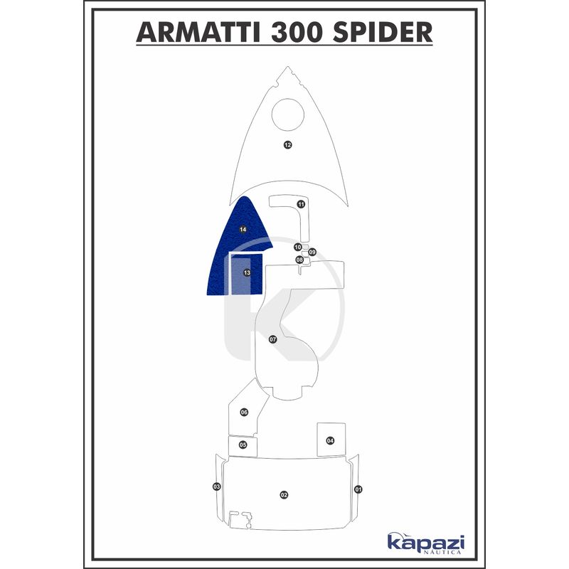 Tapete-PVC-Vinil-Kap-para-Armatti-300-Spider---Cabine-Azul-Royal