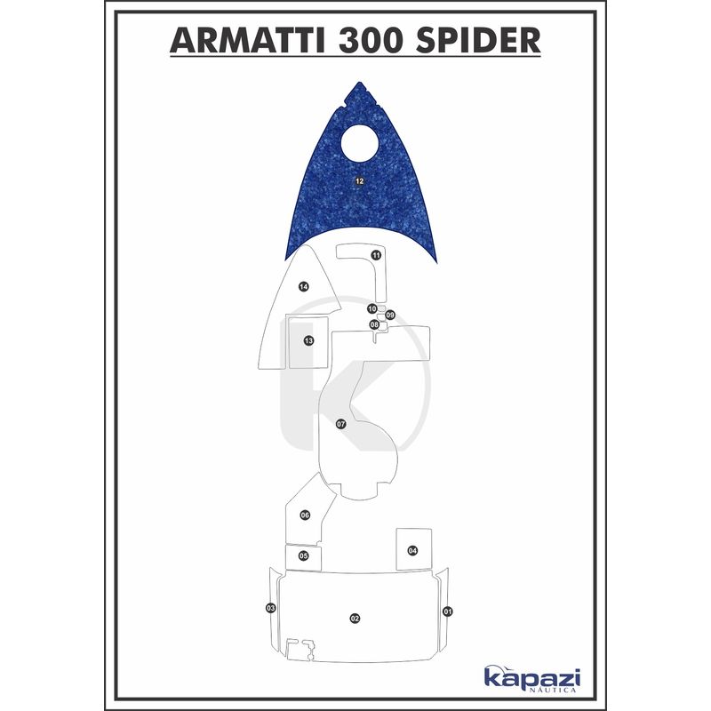 Tapete-Textil-Nauti-Clean-para-Armatti-300-Spider---Proa-Azul-Maritimo-com-Borda