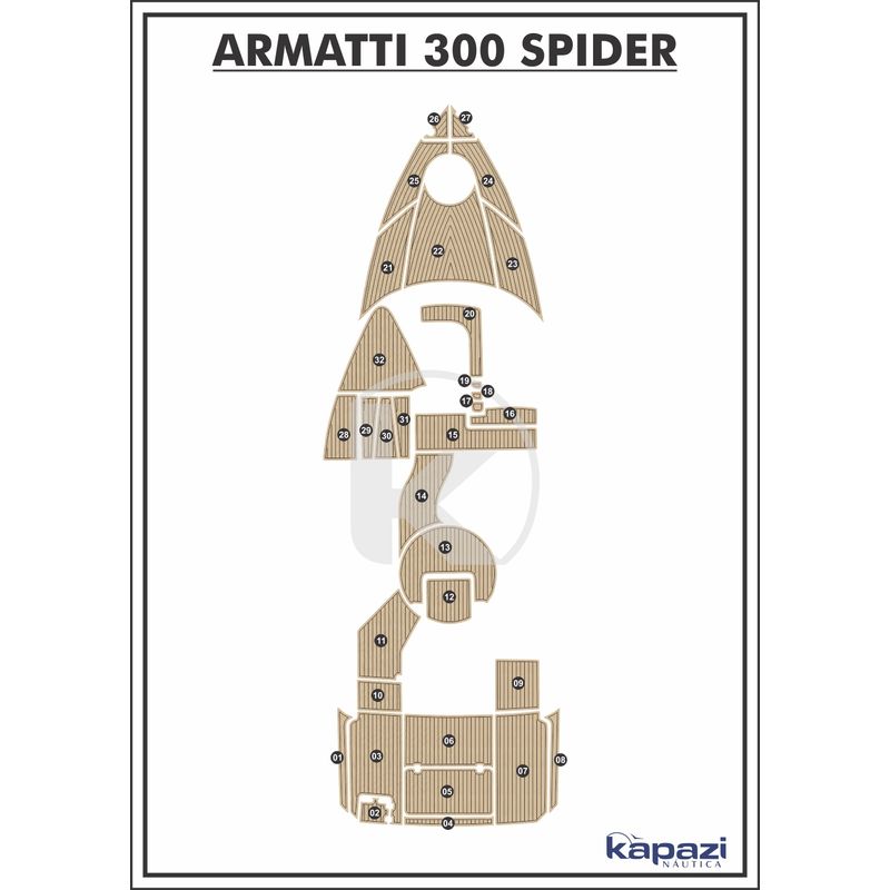 Tapete-EVA-Soft-Tech-para-Armatti-300-Spider---Completo-Areia-friso-Preto