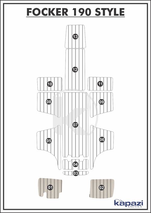 Tapete PVC Thermo Deck Classic para Focker 190 Style - Plataforma