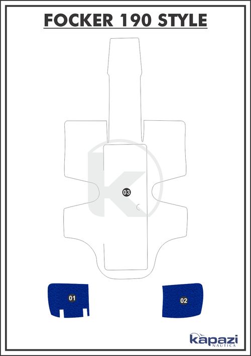 Tapete PVC Vinil Kap para Focker 190 Style - Plataforma