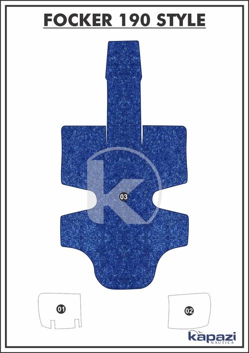 Tapete Têxtil Nauti Clean para Focker 190 Style - Cockpit