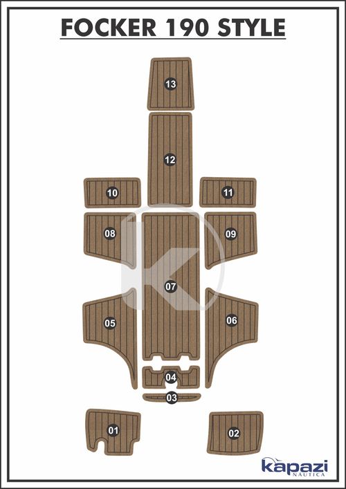 Tapete PVC Thermo Deck Beach para Focker 190 Style - Completo