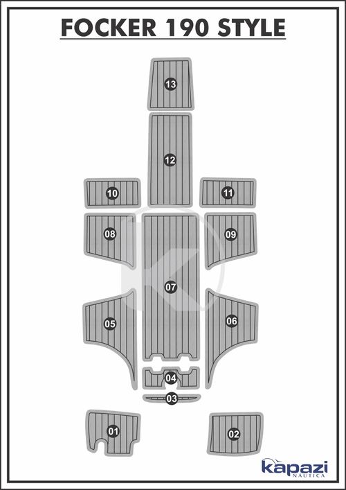 Tapete PVC Thermo Deck Comfort para Focker 190 Style - Completo