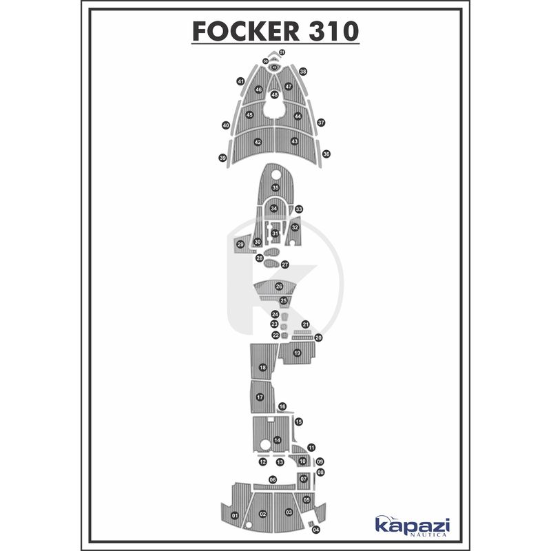 tapete-pvc-thermo-deck-comfort-para-focker-310-completo-cinza-friso-preto