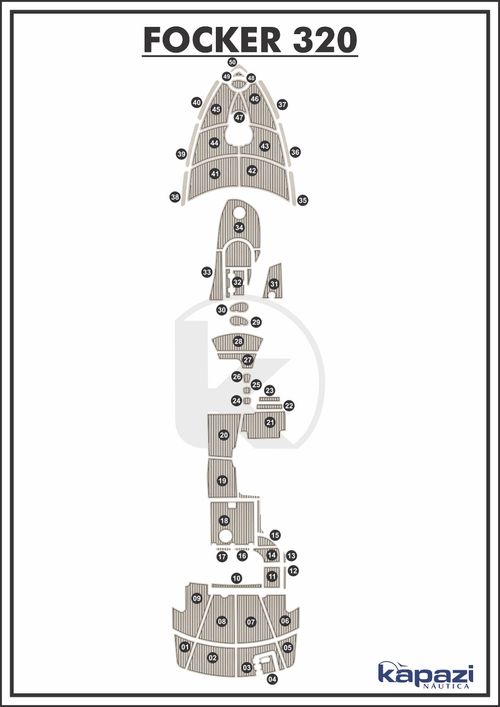 Tapete PVC Thermo Deck Classic para Focker 320 - Completo