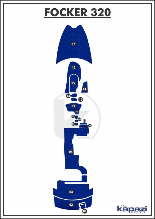 Tapete PVC Vinil Kap para Focker 320 - Completo