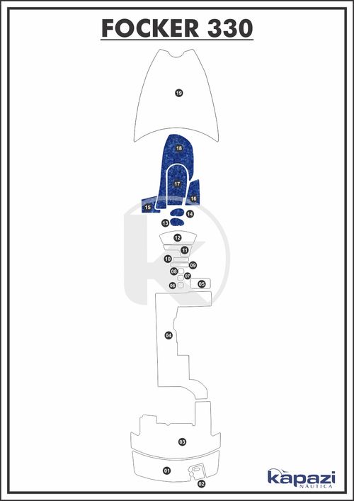 Tapete Têxtil Nauti Clean para Focker 330 - Cabine