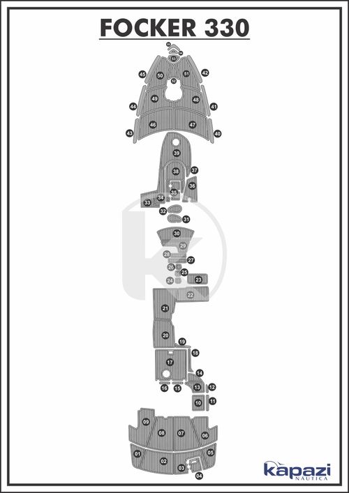 Tapete PVC Thermo Deck Comfort para Focker 330 - Completo