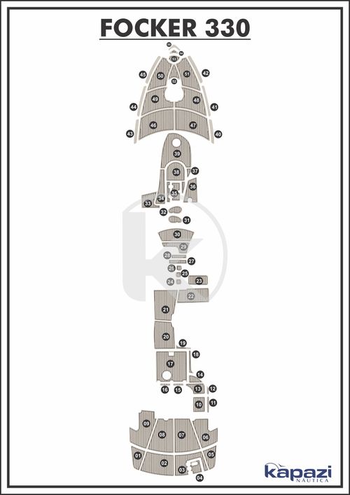 Tapete PVC Thermo Deck Classic para Focker 330 - Completo
