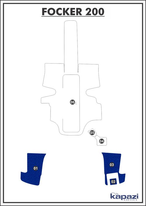 Tapete PVC Vinil Kap para Focker 200 - Plataforma