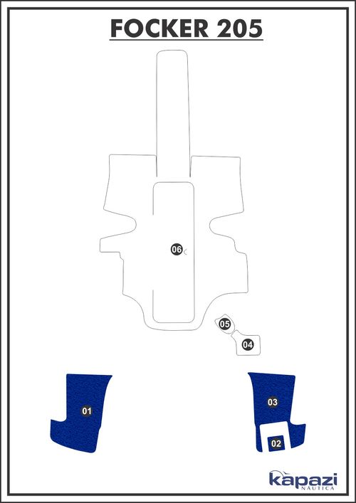 Tapete PVC Vinil Kap para Focker 205 - Plataforma