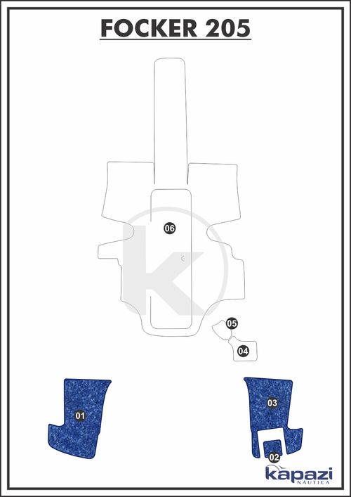 Tapete Têxtil Nauti Clean para Focker 205 - Plataforma