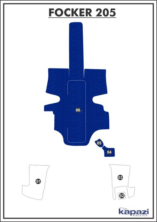 Tapete PVC Vinil Kap para Focker 205 - Cockpit
