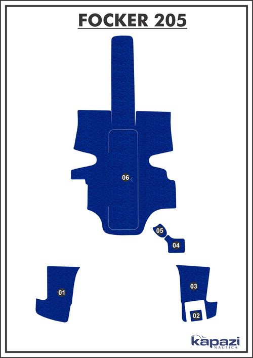 Tapete PVC Vinil Kap para Focker 205 - Completo
