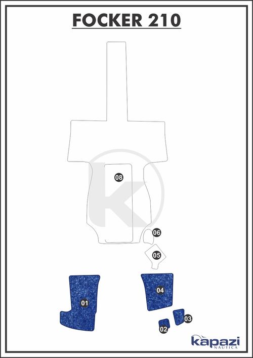 Tapete Têxtil Nauti Clean para Focker 210 - Plataforma