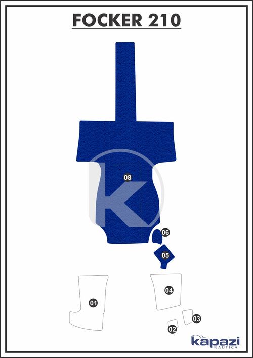 Tapete PVC Vinil Kap para Focker 210 - Cockpit
