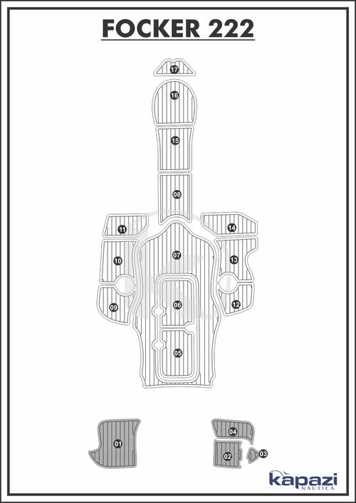 Tapete PVC Thermo Deck Comfort para Focker 222 - Plataforma