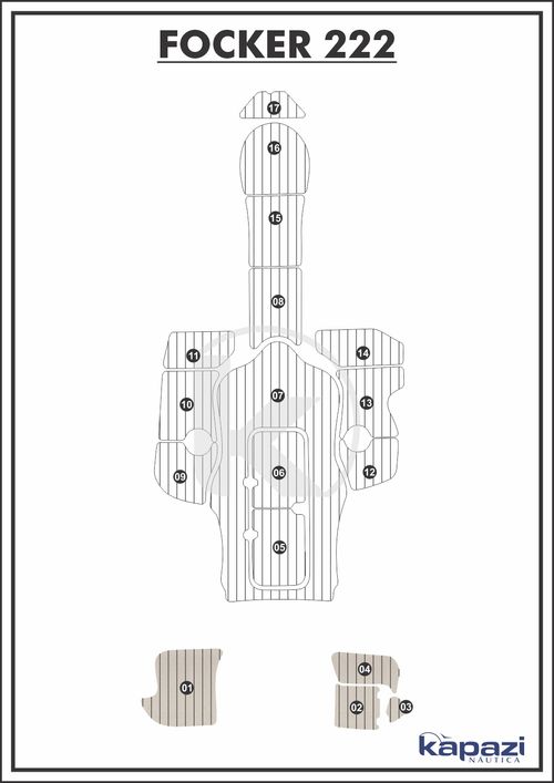 Tapete PVC Thermo Deck Classic para Focker 222 - Plataforma