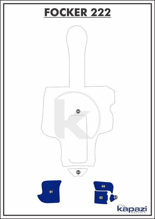 Tapete PVC Vinil Kap para Focker 222 - Plataforma