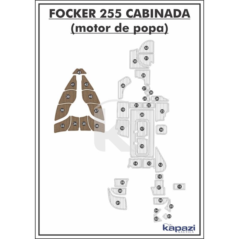 tapete-pvc-thermo-deck-beach-para-focker-255-cabinada-motor-de-popa-proa-natural-friso-preto