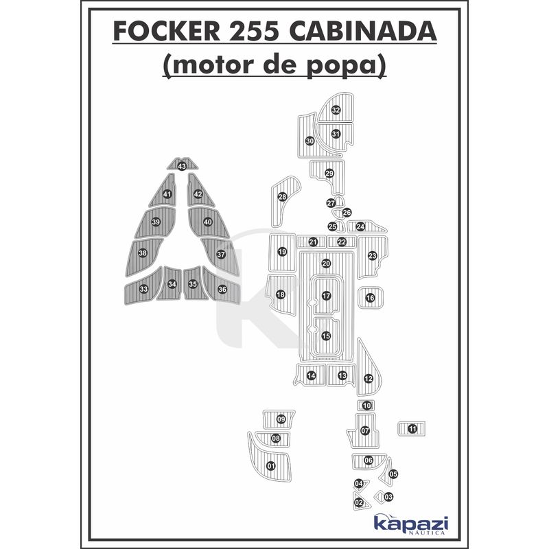tapete-pvc-thermo-deck-comfort-para-focker-255-cabinada-motor-de-popa-proa-cinza-friso-preto