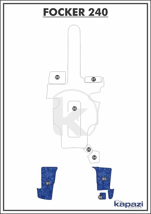 Tapete Têxtil Nauti Clean para Focker 240 - Plataforma