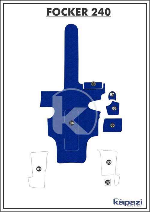Tapete PVC Vinil Kap para Focker 240 - Cockpit