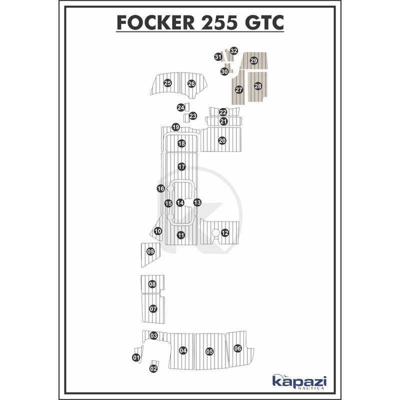 tapete-pvc-thermo-deck-classic-para-focker-255-gtc-motor-de-centro-cabine-areia-friso-preto