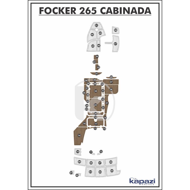tapete-pvc-thermo-deck-beach-para-focker-265-cabinada-motor-de-centro-cockpit-natural-friso-preto