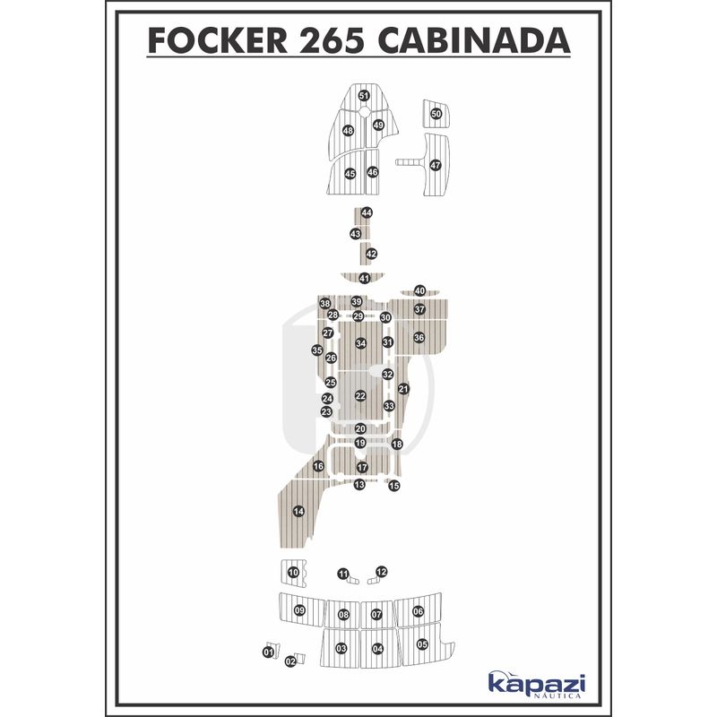tapete-pvc-thermo-deck-classic-para-focker-265-cabinada-motor-de-centro-cockpit-areia-friso-preto