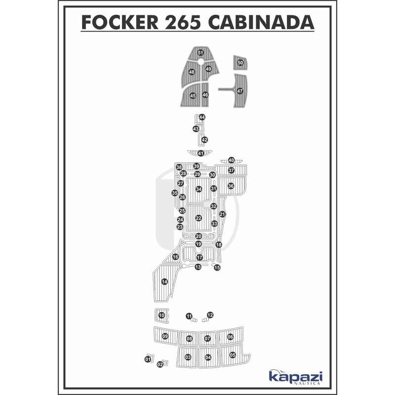 tapete-pvc-thermo-deck-comfort-para-focker-265-cabinada-motor-de-centro-cabine-cinza-friso-preto