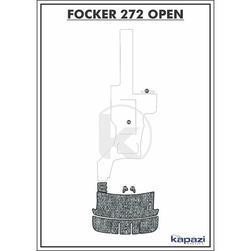 Tapete-PVC-Nautico-Trancado-para-Focker-272-Open-Plataforma-Branco-e-Preto-com-Borda