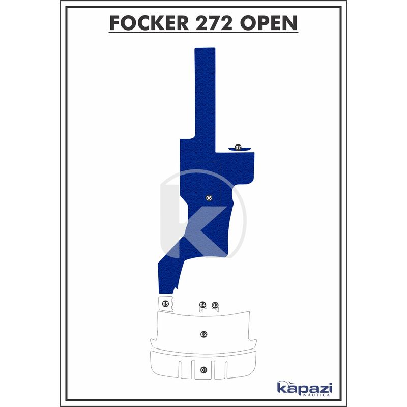 Tapete-PVC-Vinil-Kap-para-Focker-272-Open-Cockpit-Azul-Royal