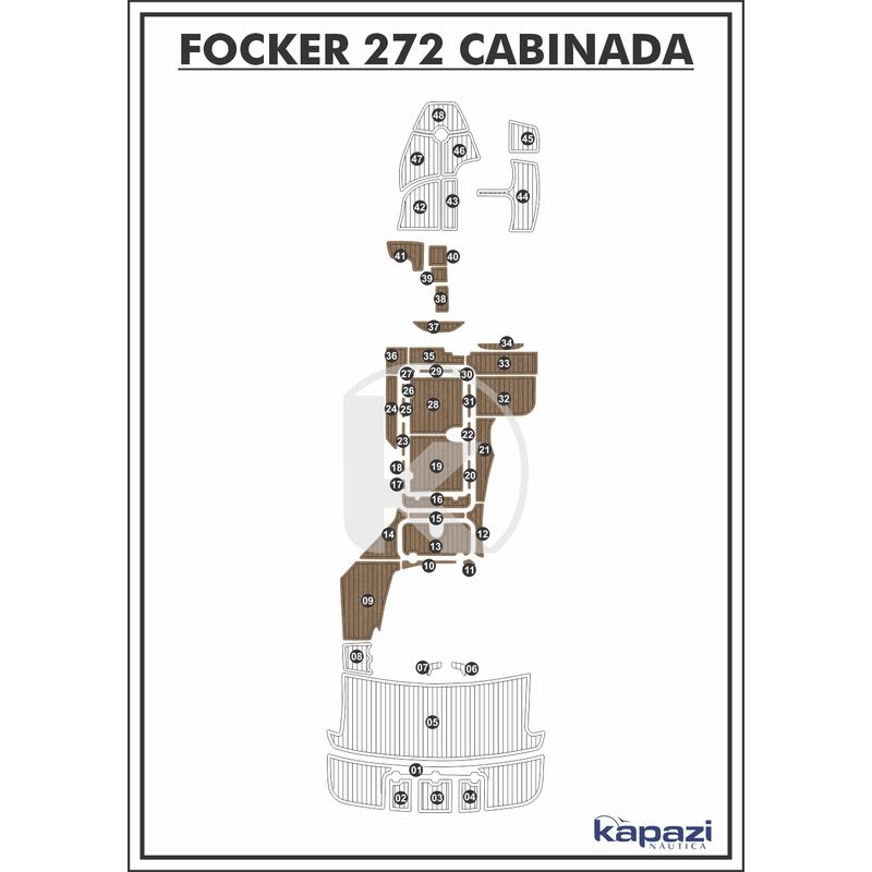 tapete-pvc-thermo-deck-beach-para-focker-272-cabinada-motor-de-centro-cockpit-natural-friso-preto
