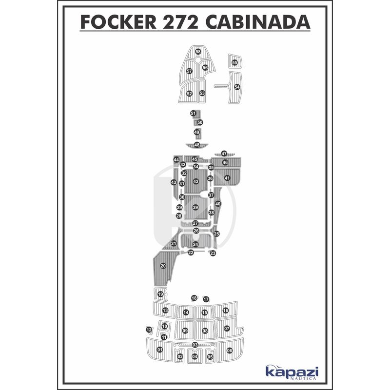 tapete-pvc-thermo-deck-comfort-para-focker-272-cabinada-motor-de-centro-cockpit-cinza-friso-preto