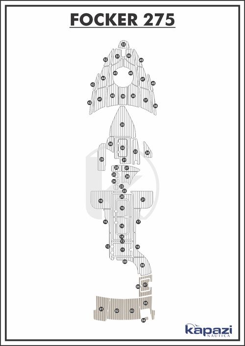Tapete PVC Thermo Deck Classic para Focker 275 - Plataforma