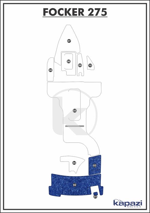 Tapete Têxtil Nauti Clean para Focker 275 - Plataforma