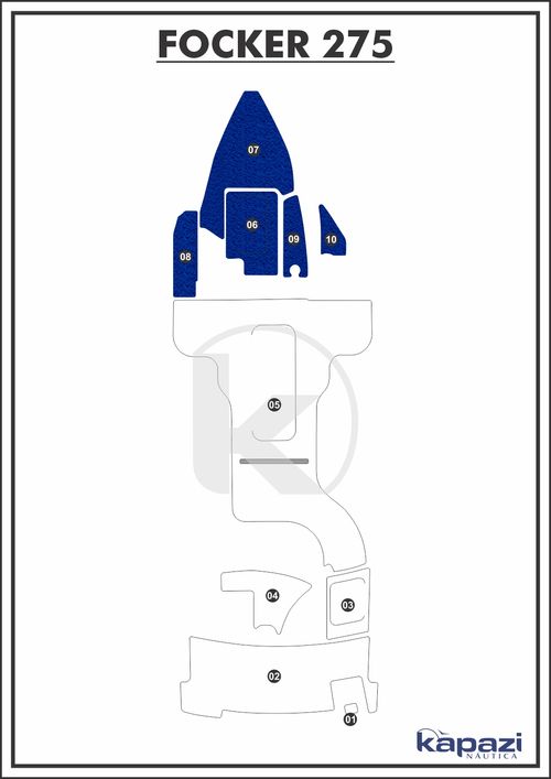Tapete PVC Vinil Kap para Focker 275 - Cabine