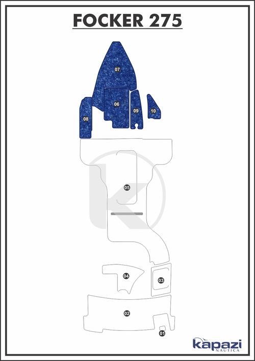 Tapete Têxtil Nauti Clean para Focker 275 - Cabine