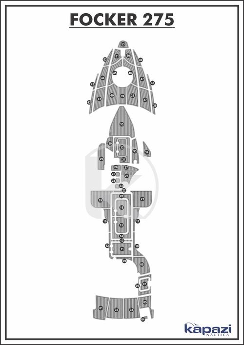 Tapete PVC Thermo Deck Comfort para Focker 275 - Completo